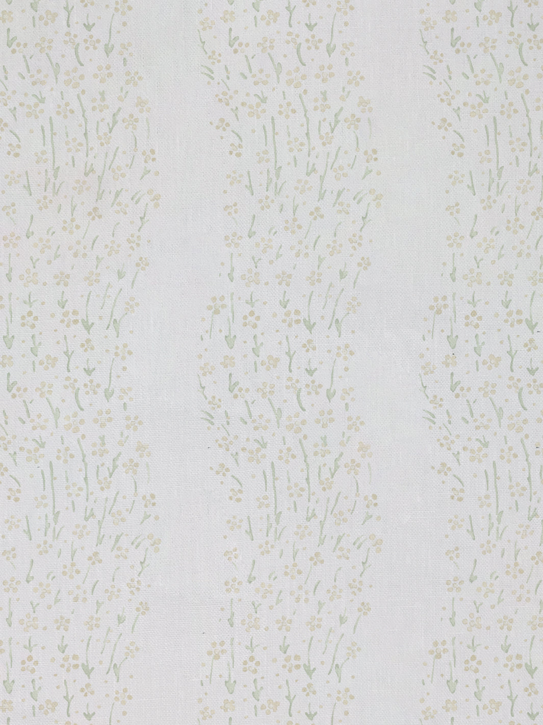 hillhouse floral disty wave linen fabric by nathan turner gold green