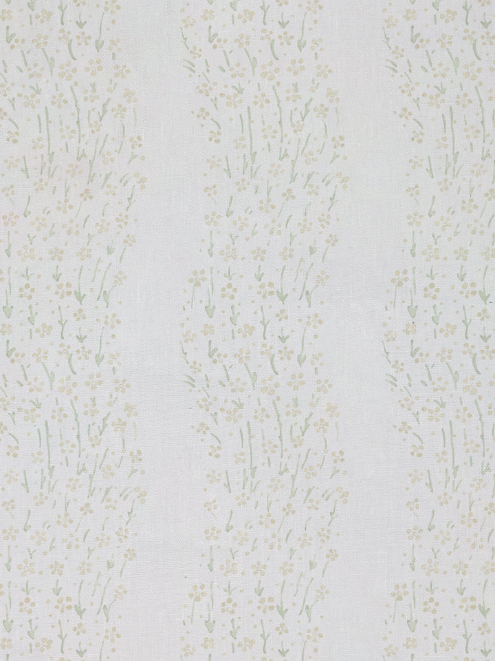 hillhouse floral disty wave linen fabric by nathan turner gold green