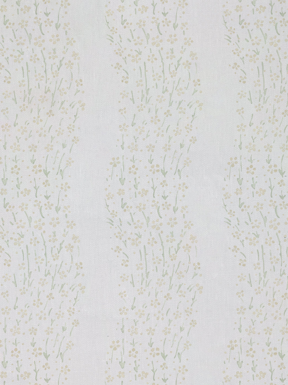 hillhouse floral disty wave linen fabric by nathan turner gold green