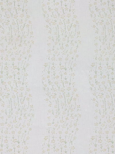 'Hillhouse Floral Ditsy Wave' Linen Fabric by Nathan Turner - Gold Green