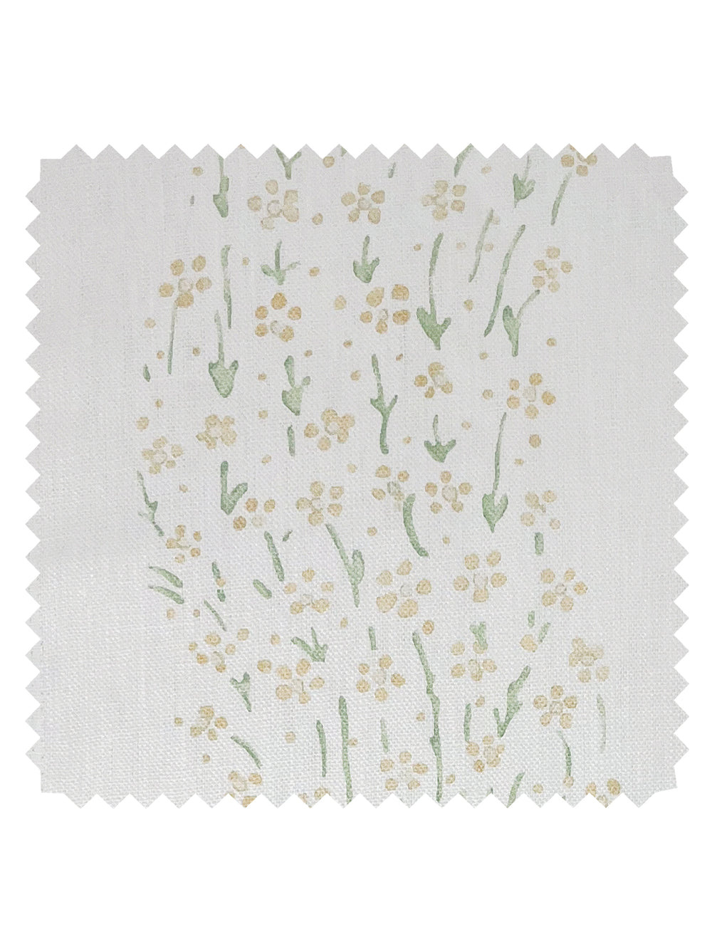 hillhouse floral disty wave linen fabric by nathan turner gold green