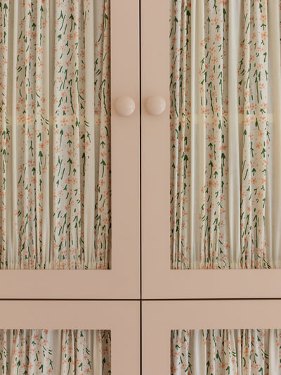 hillhouse floral disty wave linen fabric by nathan turner pink green