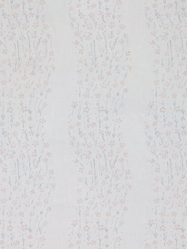 hillhouse floral disty wave linen fabric by nathan turner pink blue