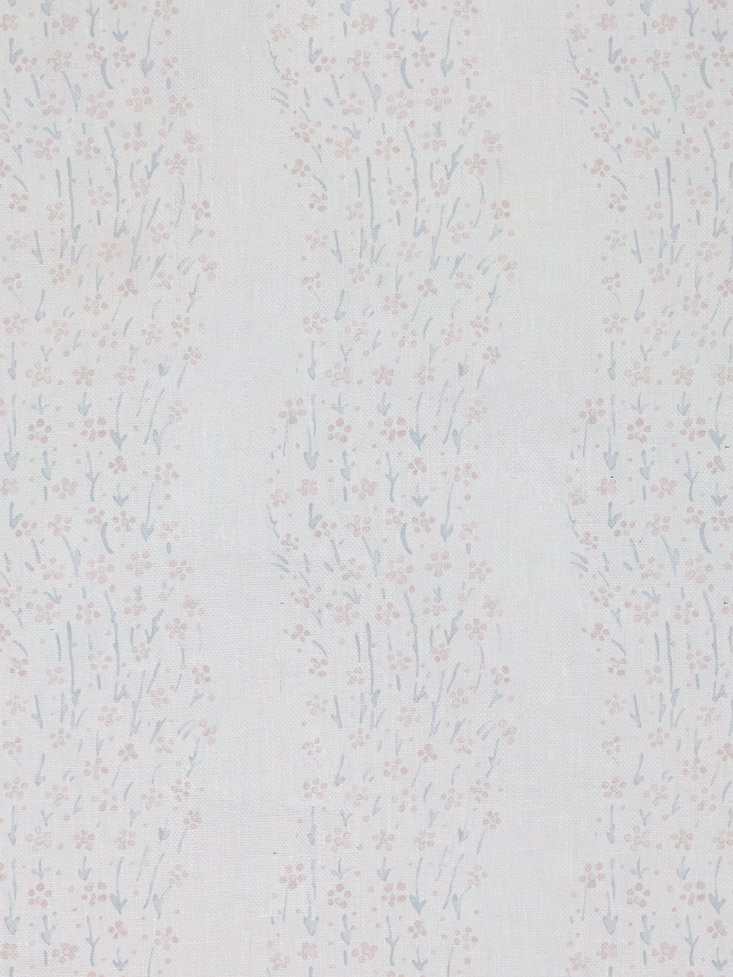 hillhouse floral disty wave linen fabric by nathan turner pink blue