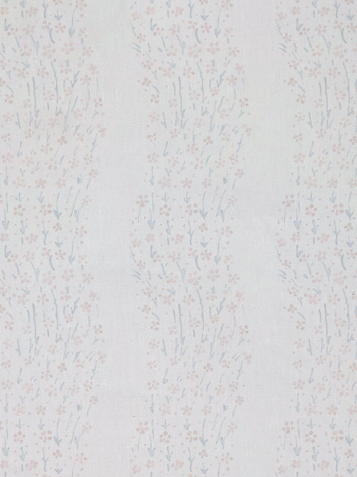 hillhouse floral disty wave linen fabric by nathan turner pink blue