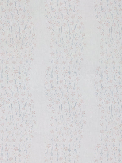 'Hillhouse Floral Ditsy Wave' Linen Fabric by Nathan Turner - Pink Blue