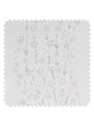 'Hillhouse Floral Ditsy Wave' Linen Fabric by Nathan Turner - Pink Blue
