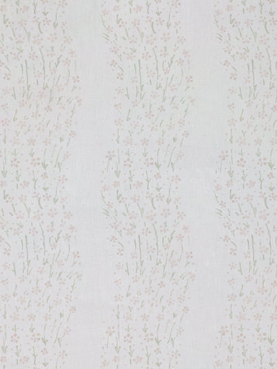 'Hillhouse Floral Ditsy Wave' Linen Fabric by Nathan Turner - Pink Green