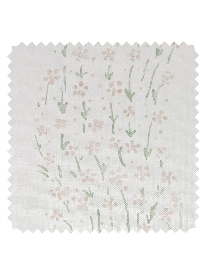 hillhouse floral disty wave linen fabric by nathan turner pink green