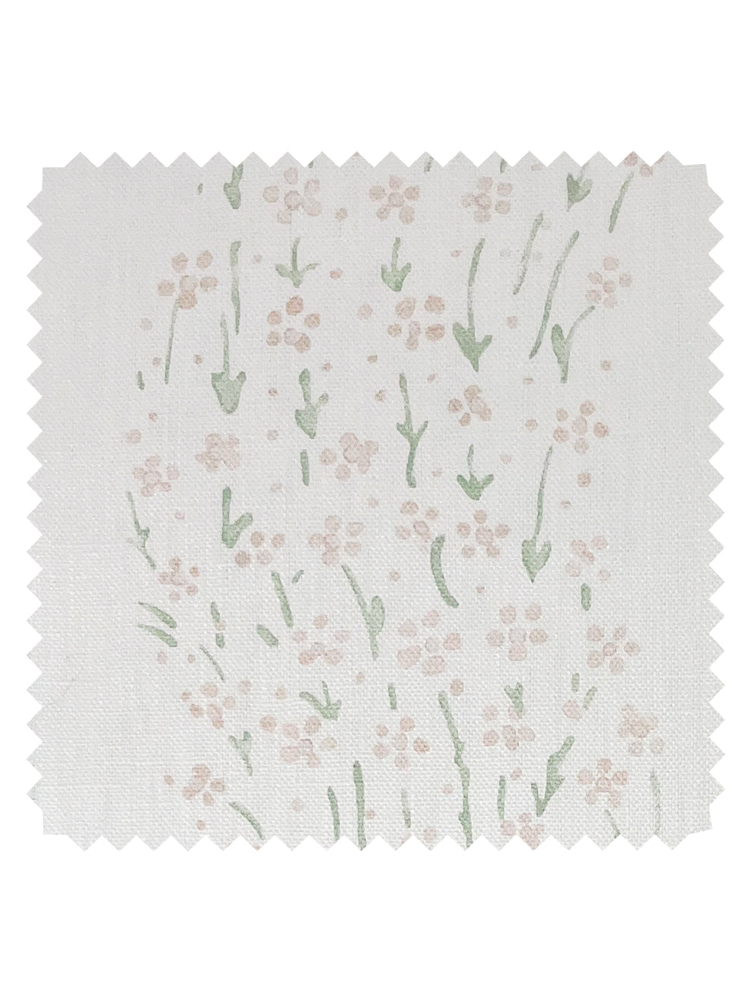 'Hillhouse Floral Ditsy Wave' Linen Fabric by Nathan Turner - Pink Green
