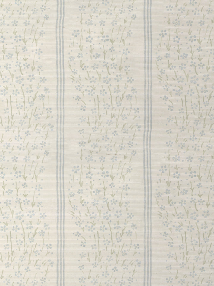 hillhouse floral disty wave grasscloth wallpaper by nathan turner blue green