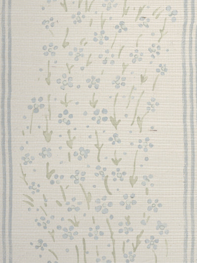 hillhouse floral disty wave grasscloth wallpaper by nathan turner blue green