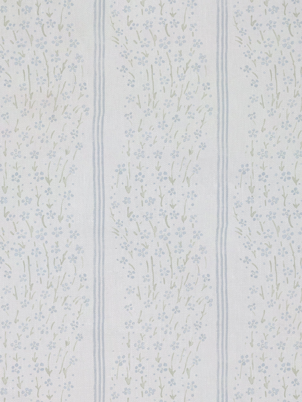 hillhouse floral disty wave stripe linen fabric by nathan turner blue green
