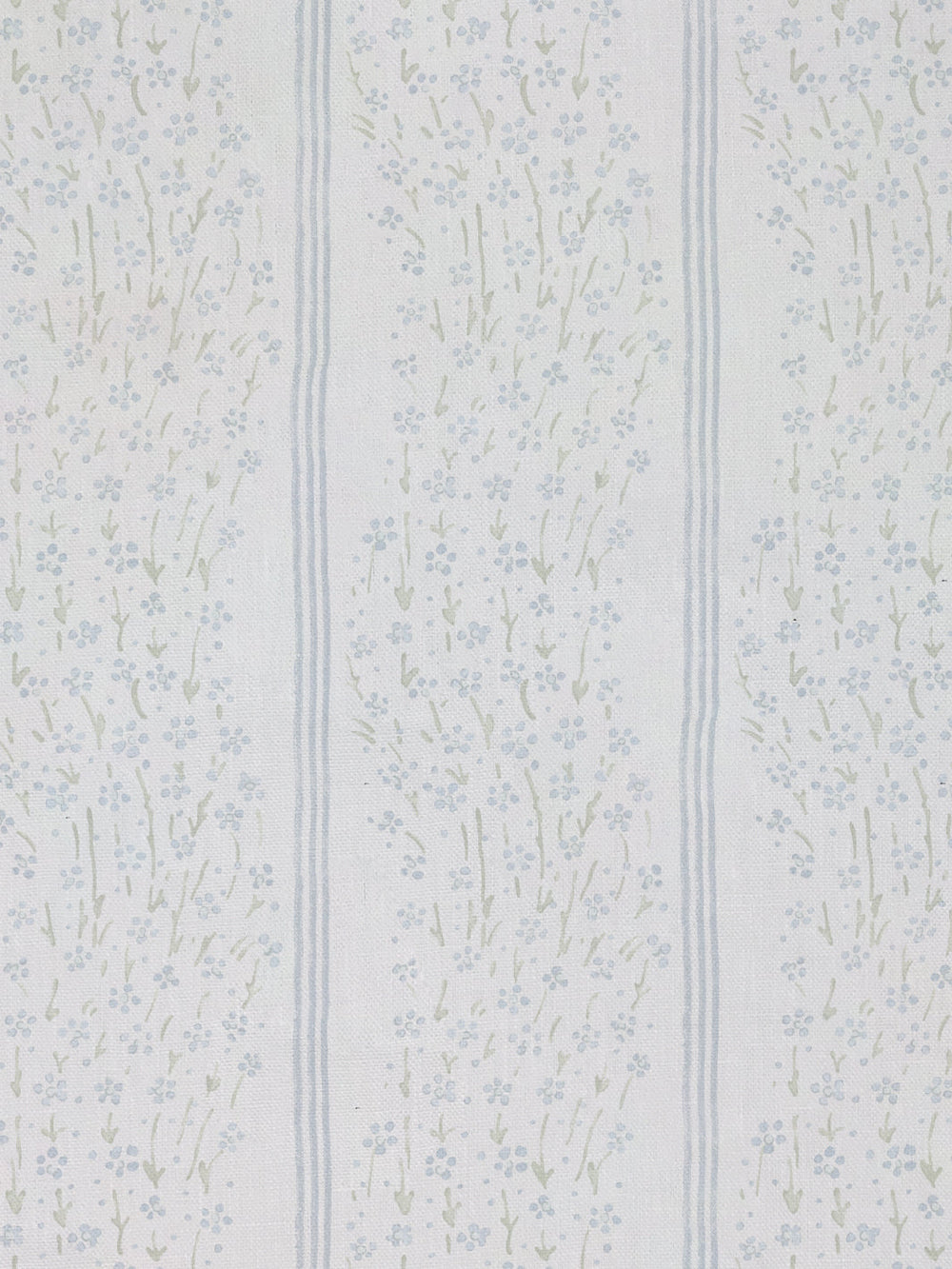 hillhouse floral disty wave stripe linen fabric by nathan turner blue green