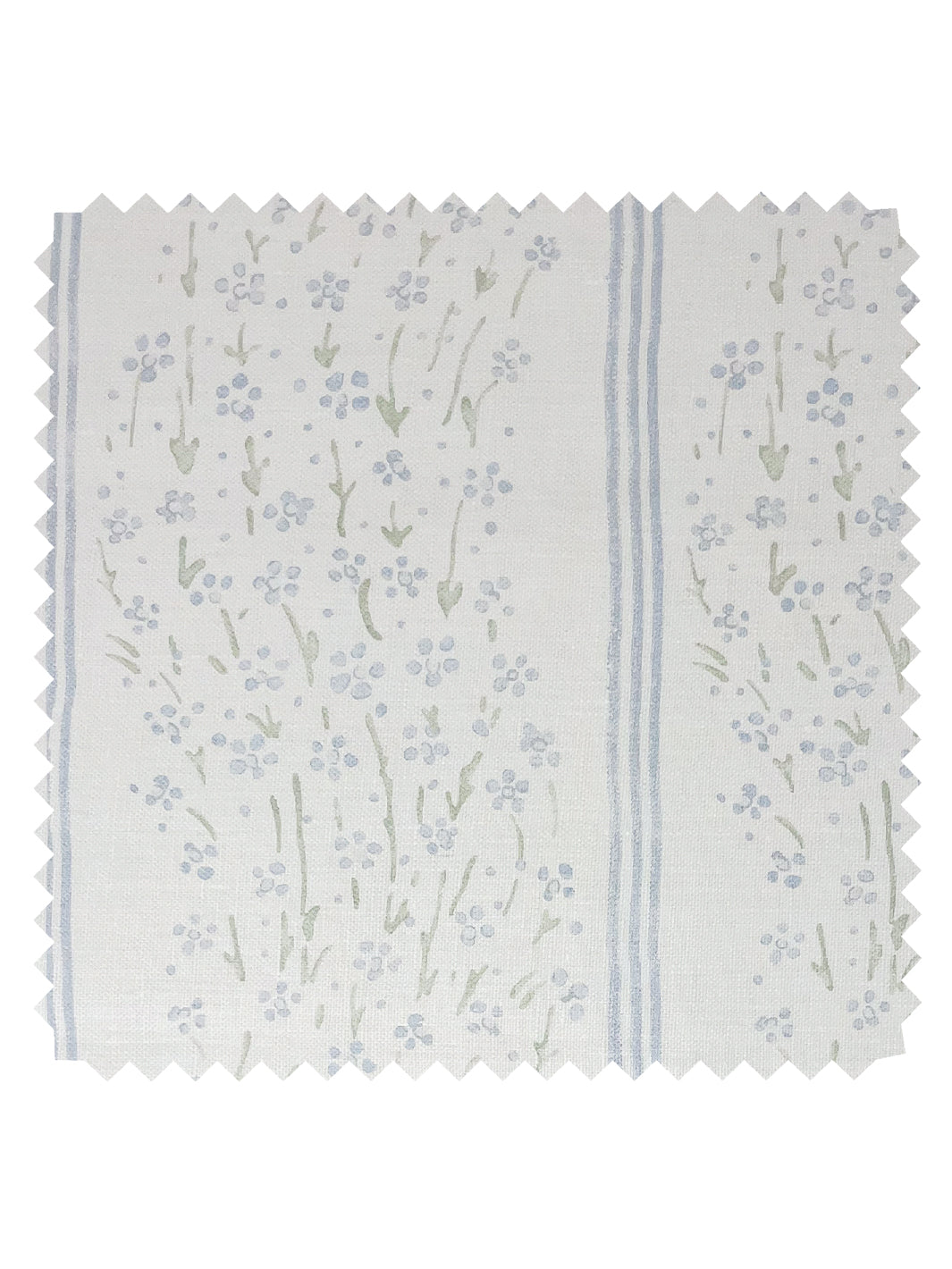 hillhouse floral disty wave stripe linen fabric by nathan turner blue green
