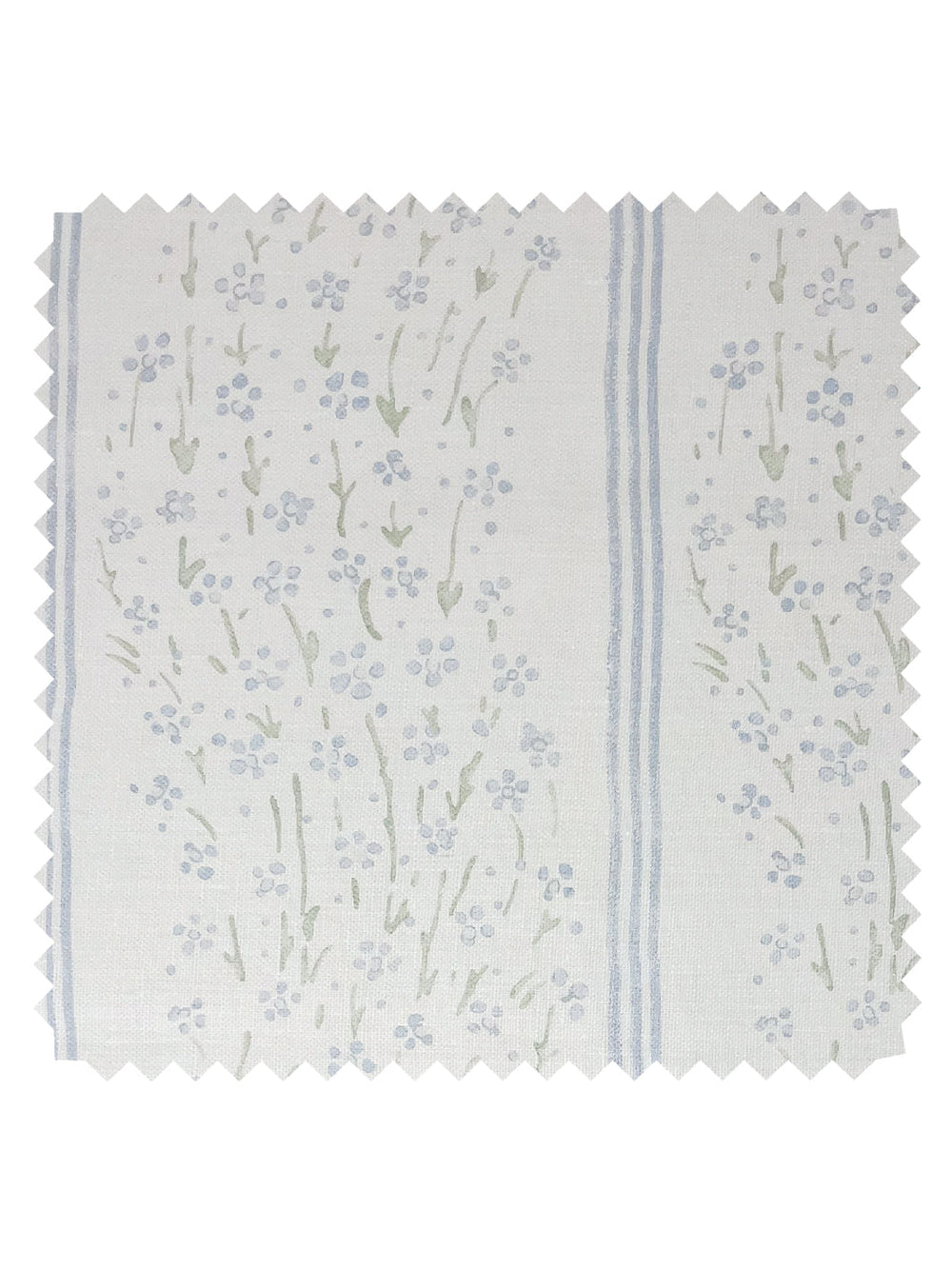 hillhouse floral disty wave stripe linen fabric by nathan turner blue green