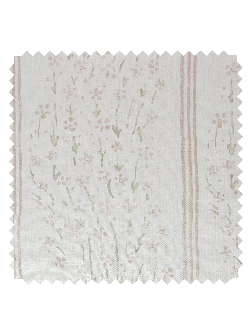 hillhouse floral disty wave stripe linen fabric by nathan turner pink green