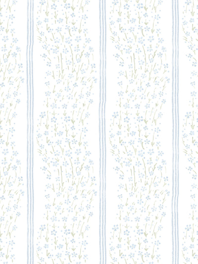 hillhouse floral disty wave wallpaper by nathan turner blue green