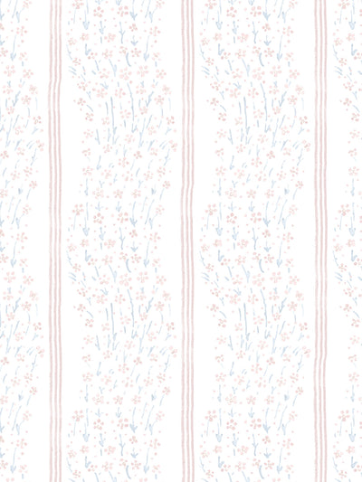 hillhouse floral disty wave wallpaper by nathan turner blue pink