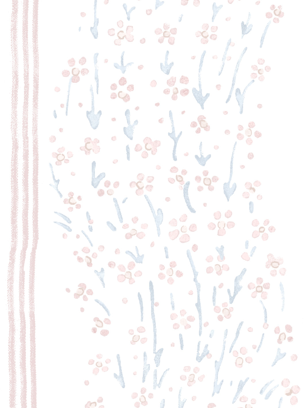 hillhouse floral disty wave wallpaper by nathan turner blue pink