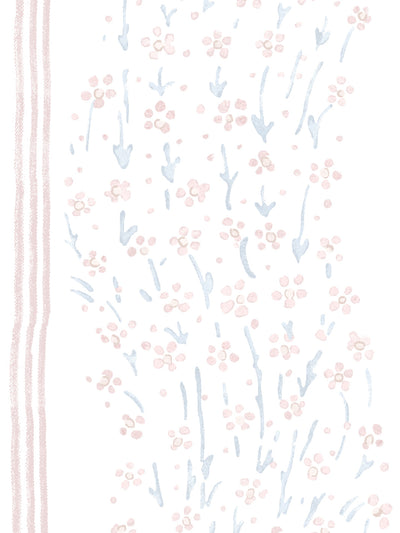 hillhouse floral disty wave wallpaper by nathan turner blue pink