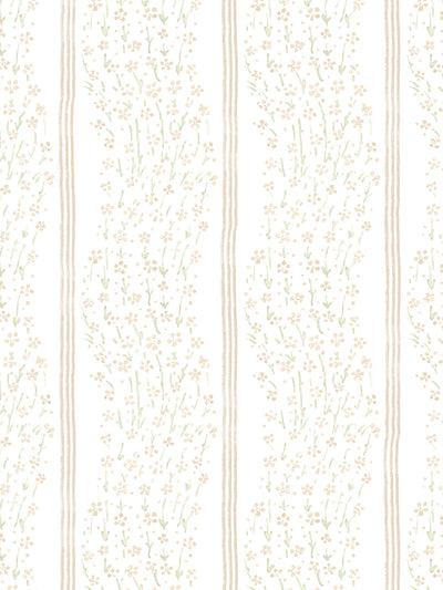 'Hillhouse Floral Disty Wave' Wallpaper by Nathan Turner - GoldGreen