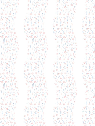 hillhouse floral ditsy wave wallpaper by nathan turner pink blue