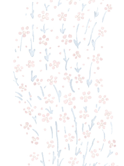 hillhouse floral ditsy wave wallpaper by nathan turner pink blue