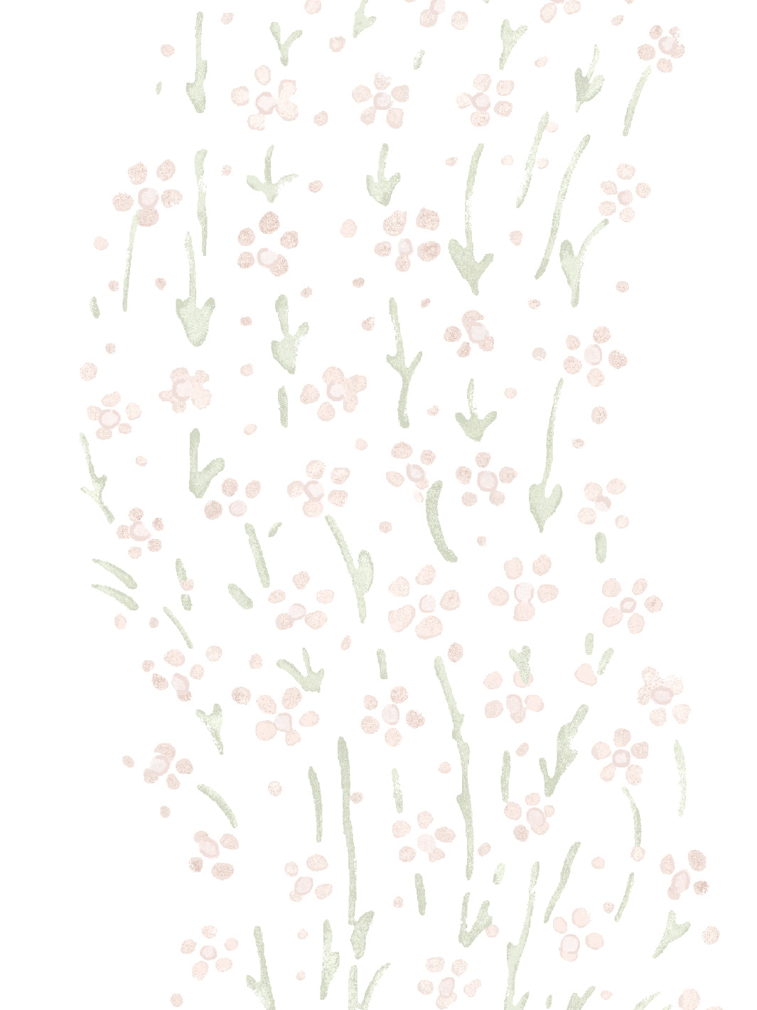 hillhouse floral ditsy wave wallpaper by nathan turner pink green