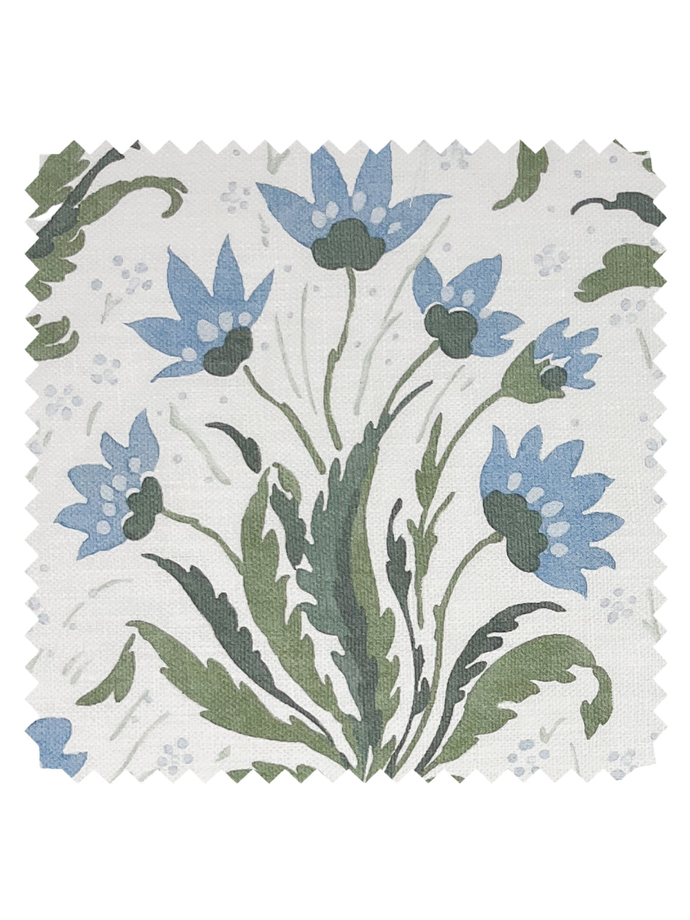 hillhouse floral multi linen fabric by nathan turner blue green