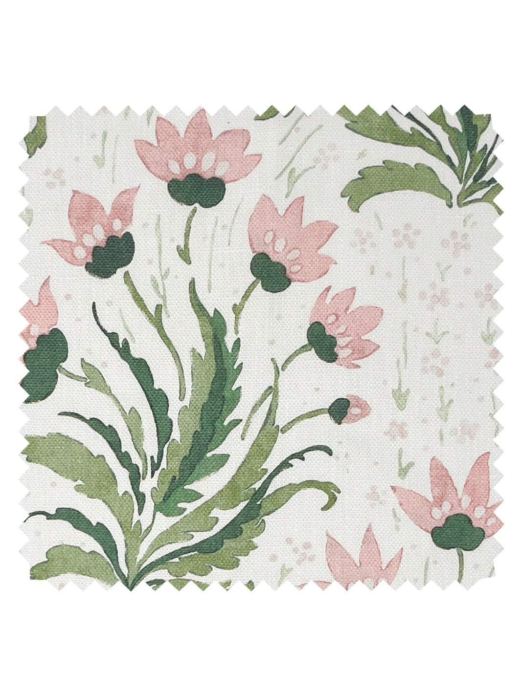 hillhouse floral multi linen fabric by nathan turner pink green