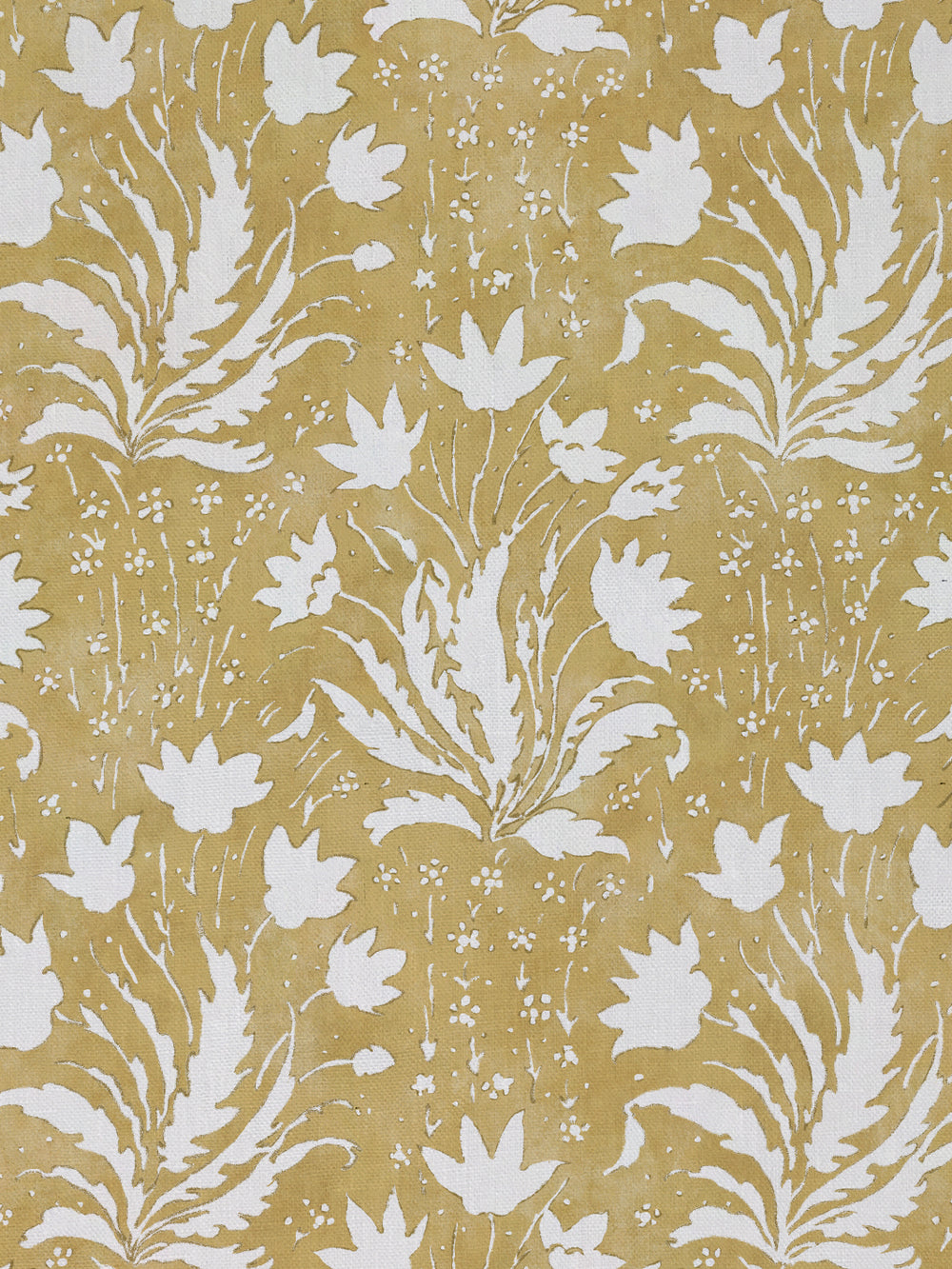 hillhouse floral one color linen fabric by nathan turner gold