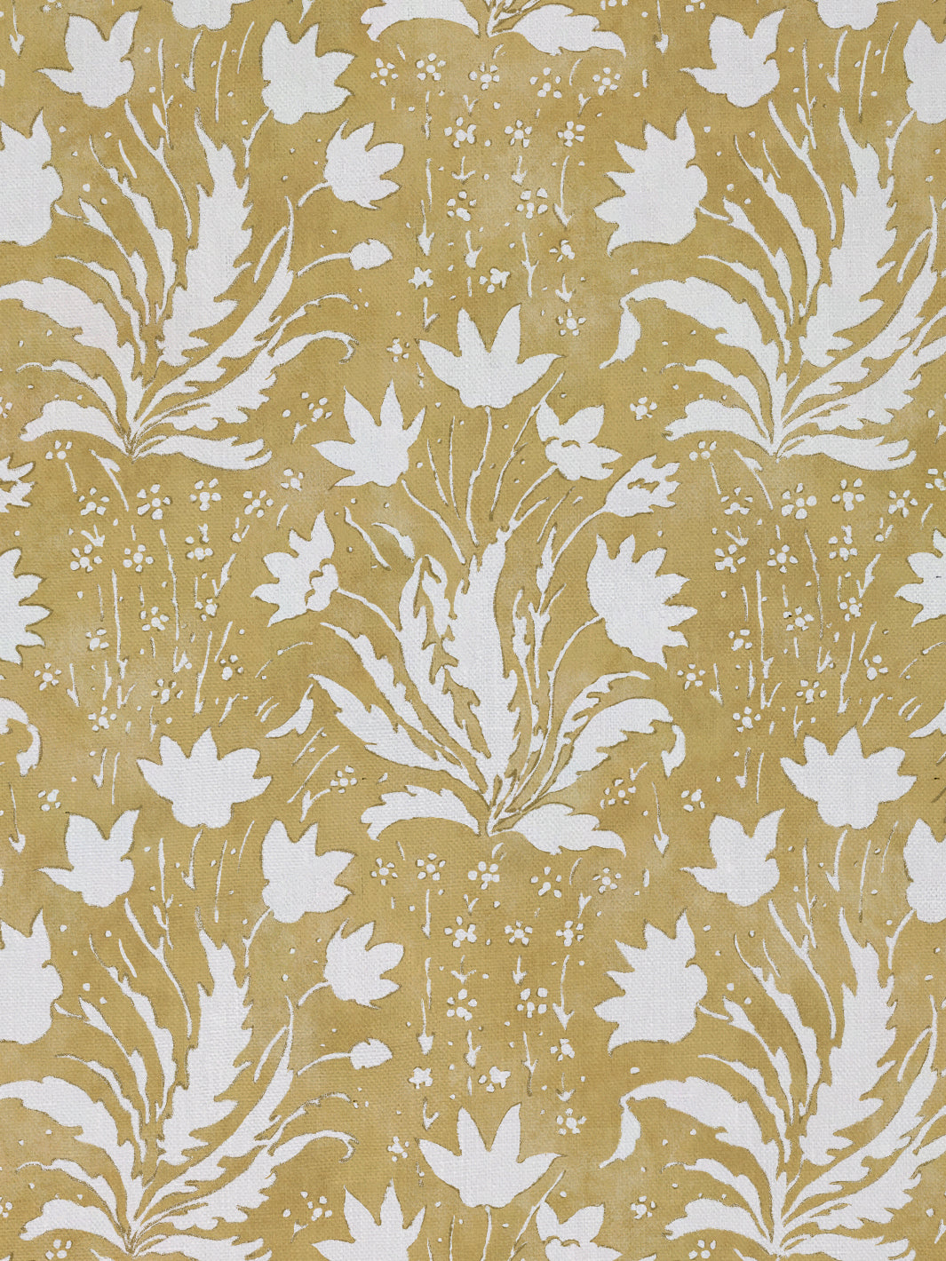 hillhouse floral one color linen fabric by nathan turner gold
