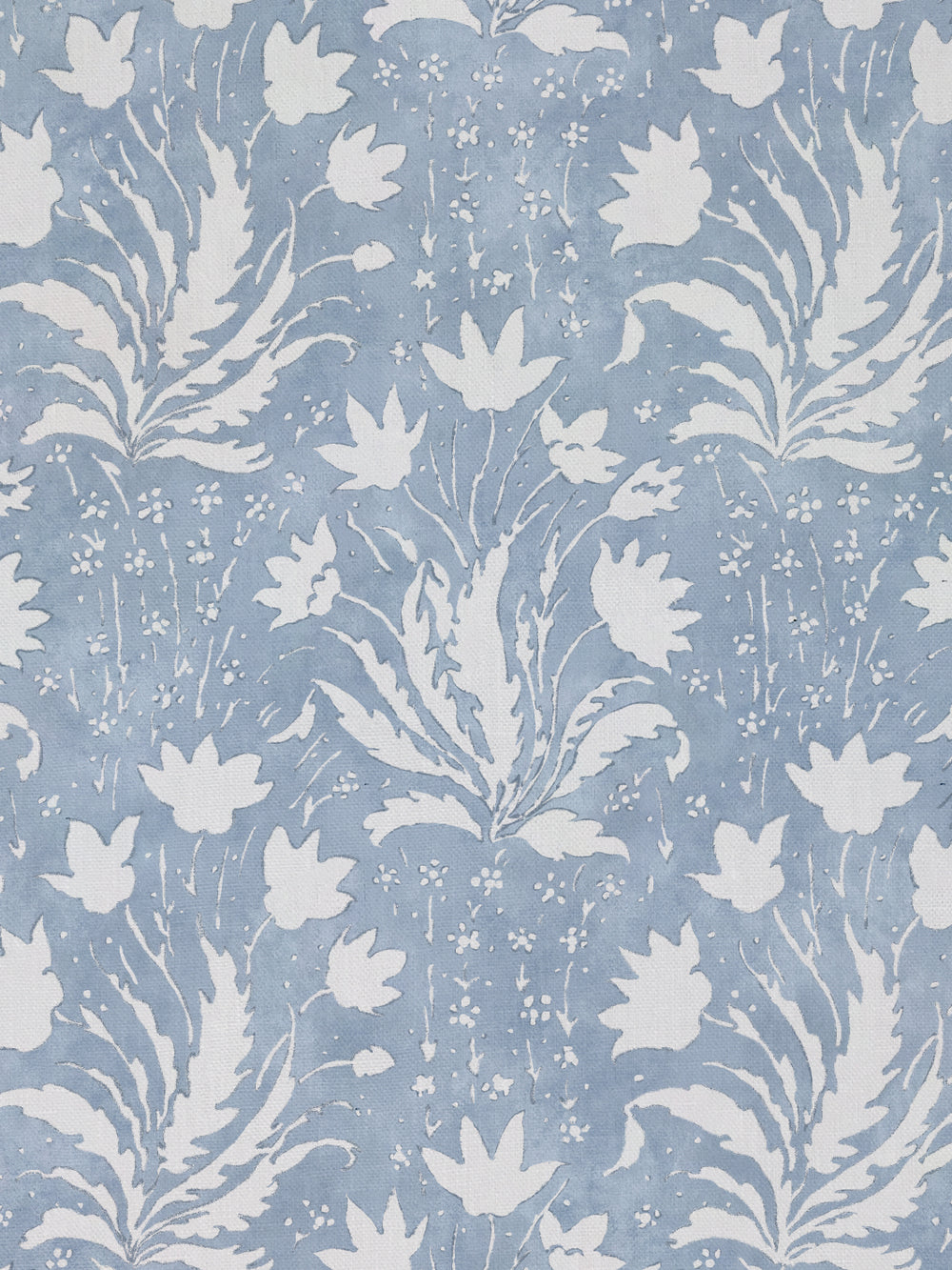 hillhouse floral one color linen fabric by nathan turner light blue