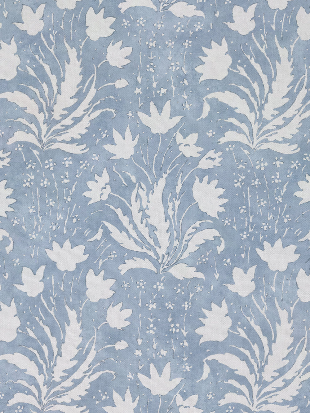 hillhouse floral one color linen fabric by nathan turner light blue
