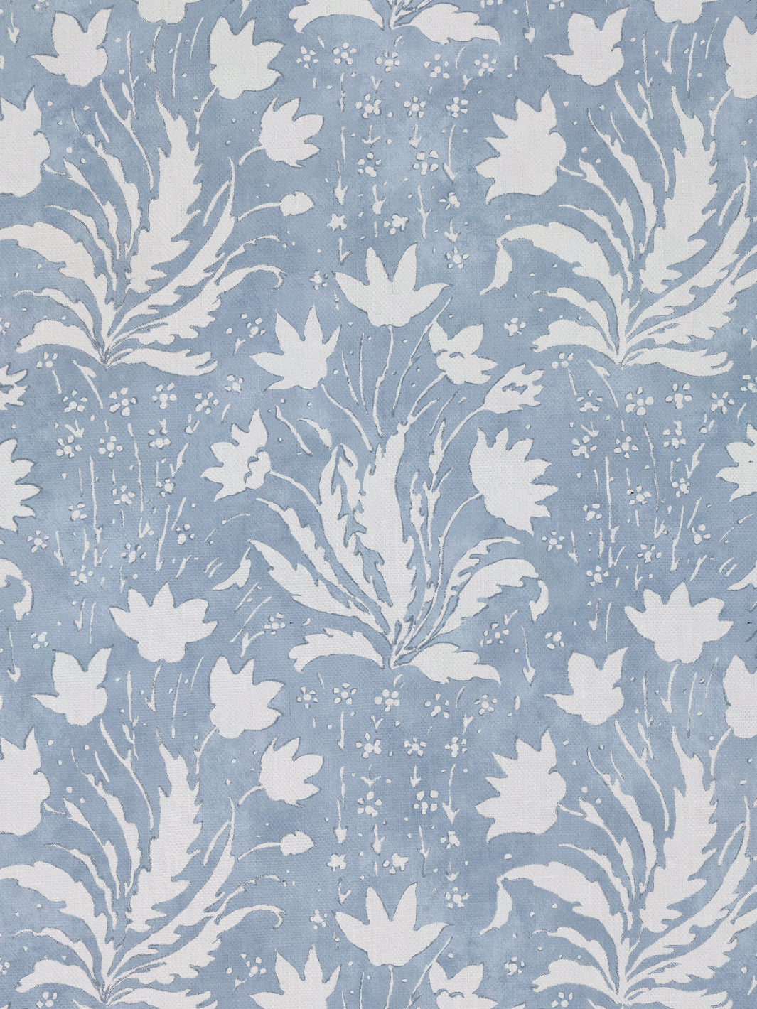 hillhouse floral one color linen fabric by nathan turner light blue