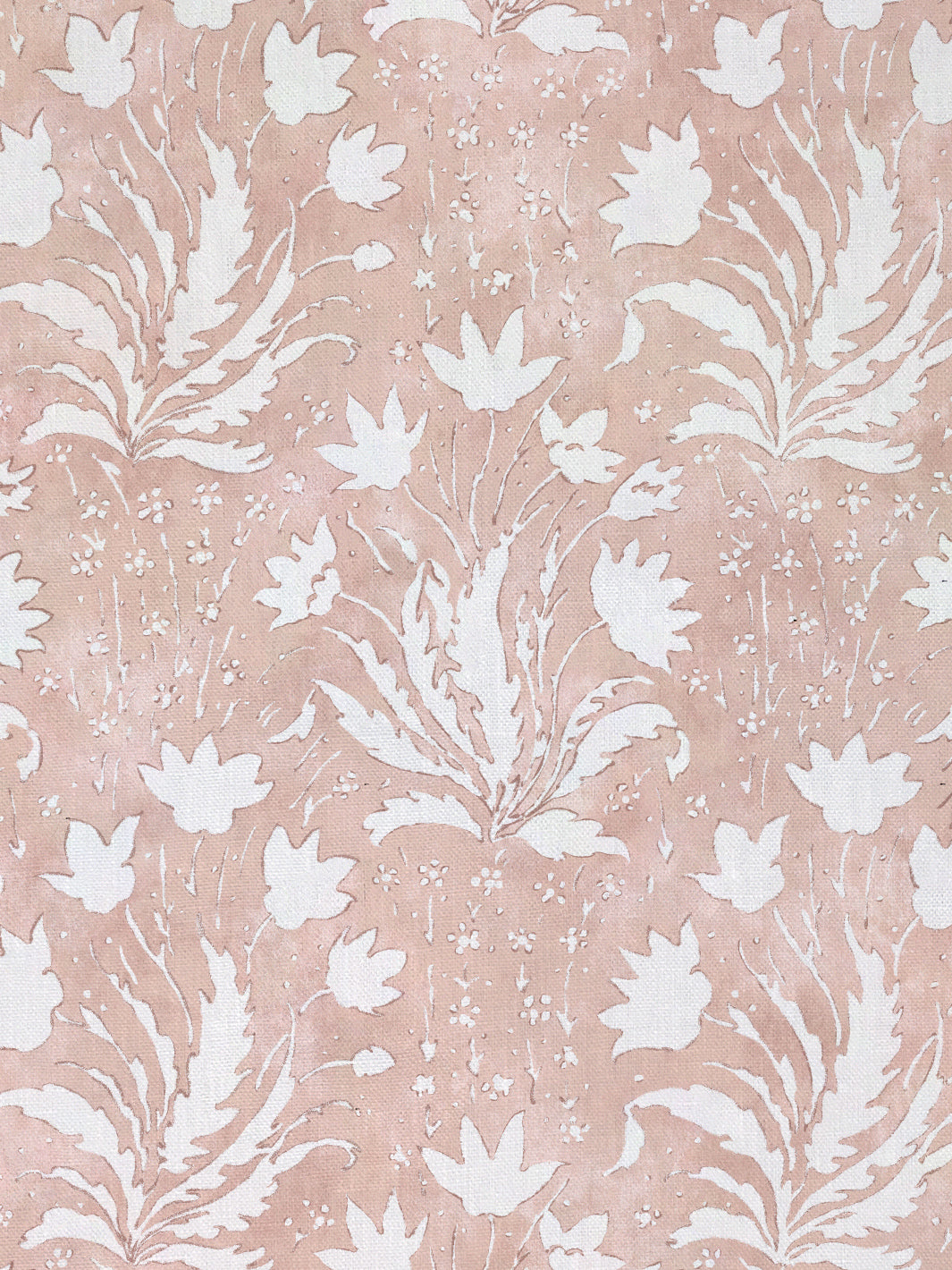 hillhouse floral one color linen fabric by nathan turner pink