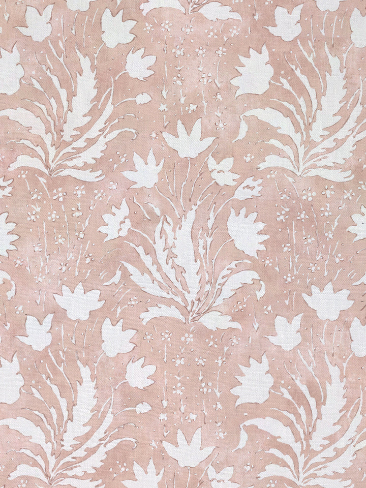 hillhouse floral one color linen fabric by nathan turner pink