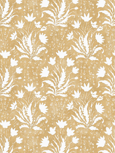 'Hillhouse Floral One Color' Wallpaper by Nathan Turner - Gold
