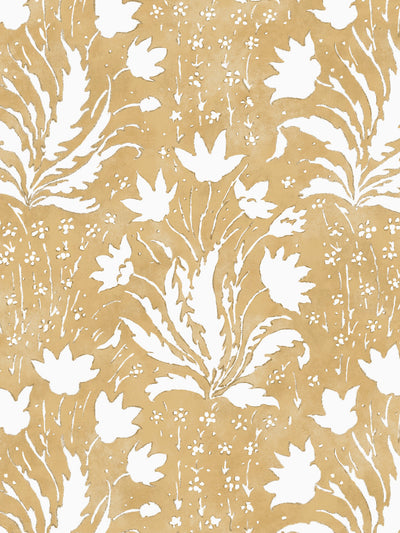 hillhouse floral one color wallpaper by nathan turner gold