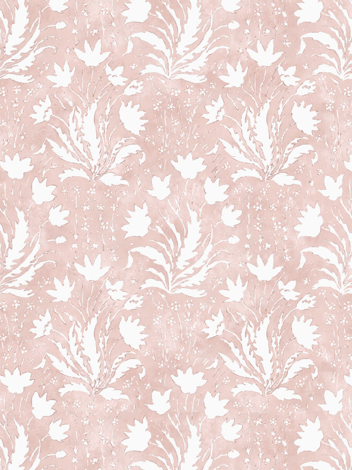 'Hillhouse Floral One Color' Wallpaper by Nathan Turner - Pink