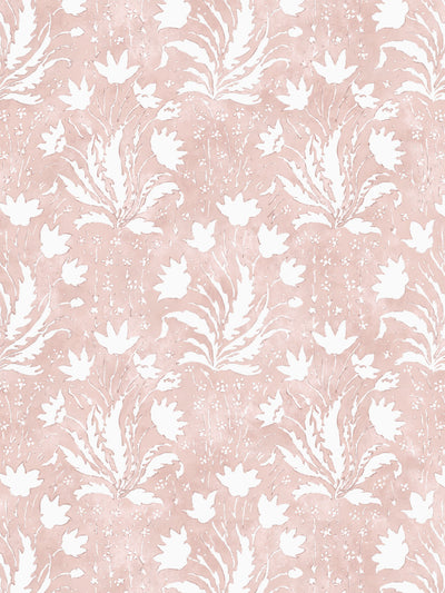 'Hillhouse Floral One Color' Wallpaper by Nathan Turner - Pink