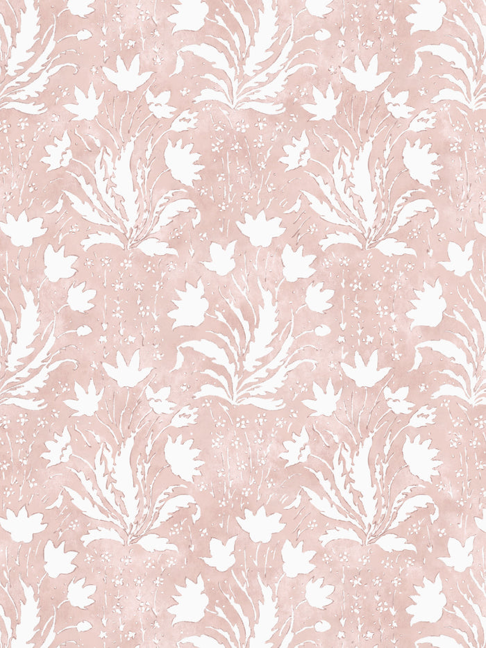'Hillhouse Floral One Color' Wallpaper by Nathan Turner - Pink