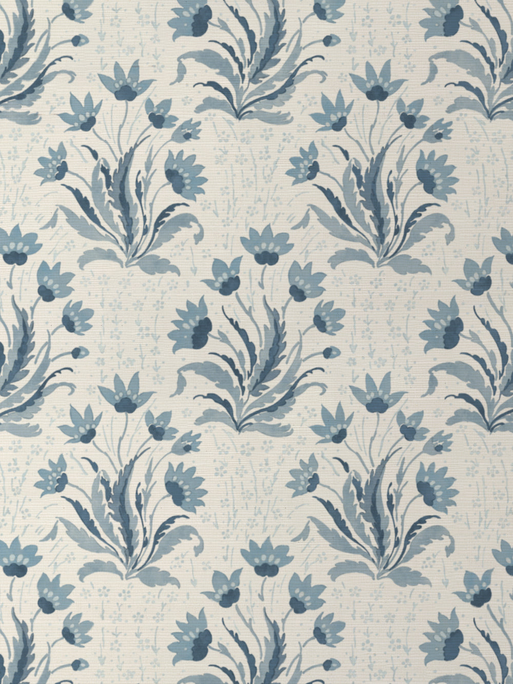hillhouse floral tonal grasscloth wallpaper by nathan turner blue
