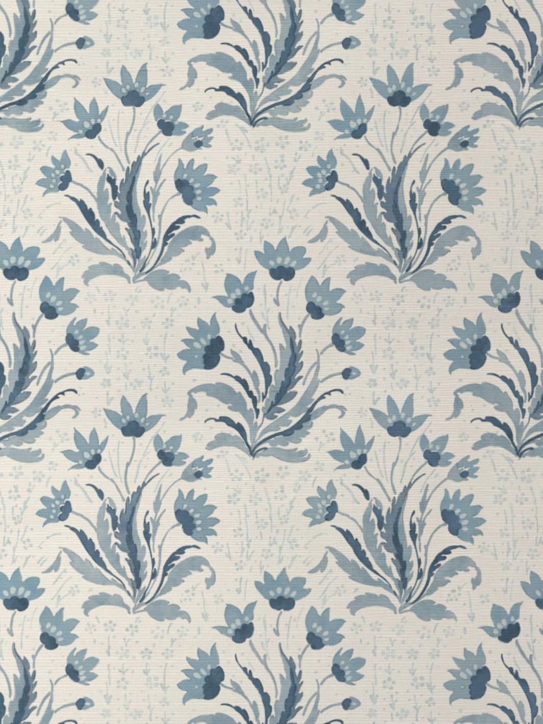 hillhouse floral tonal grasscloth wallpaper by nathan turner blue