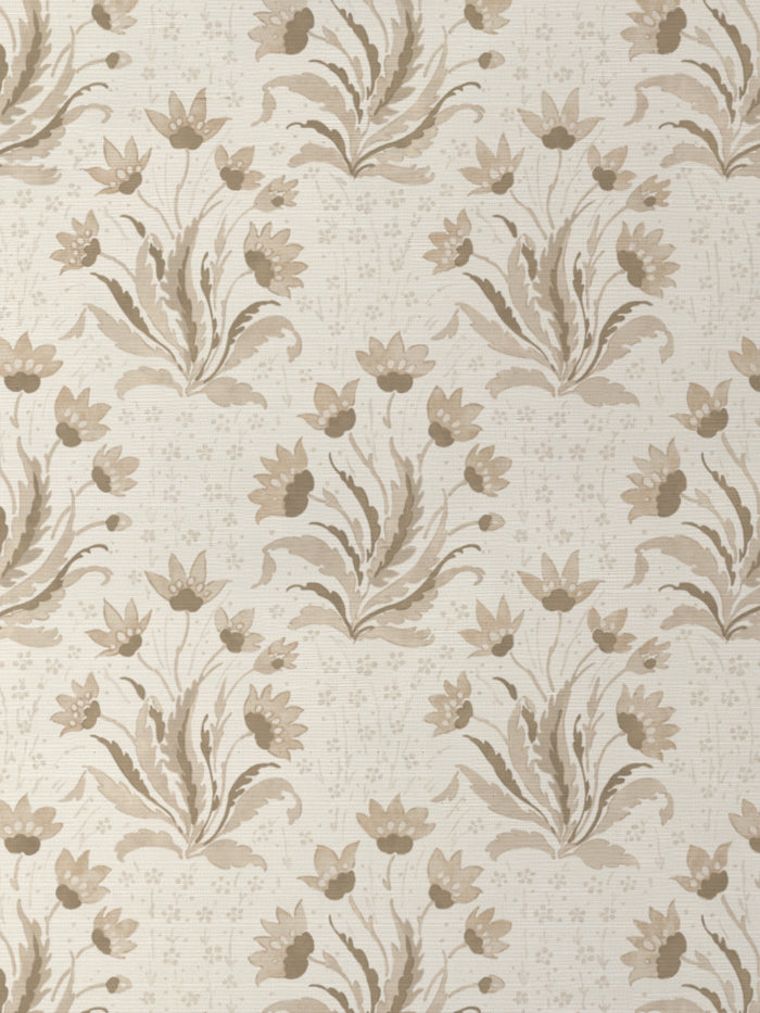 'Hillhouse Floral Tonal' Grasscloth Wallpaper by Nathan Turner - Neutral