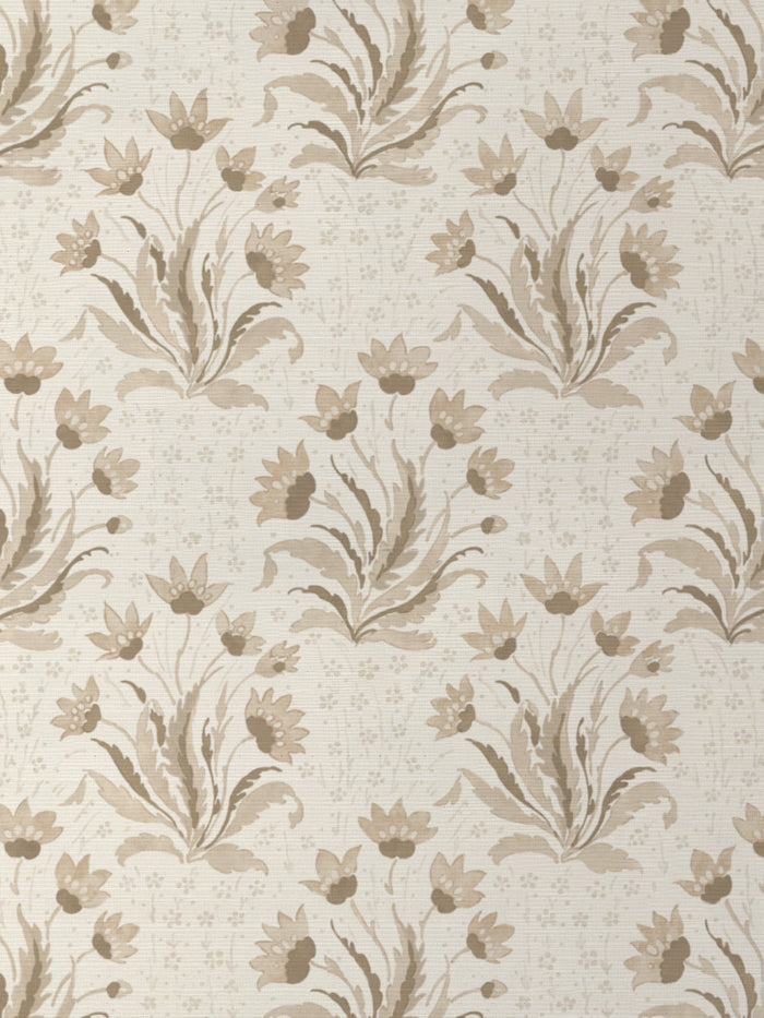 'Hillhouse Floral Tonal' Grasscloth Wallpaper by Nathan Turner - Neutral