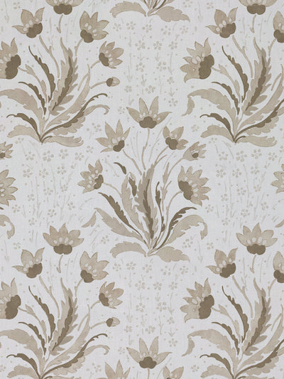 'Hillhouse Floral Tonal' Linen Fabric by Nathan Turner - Neutral