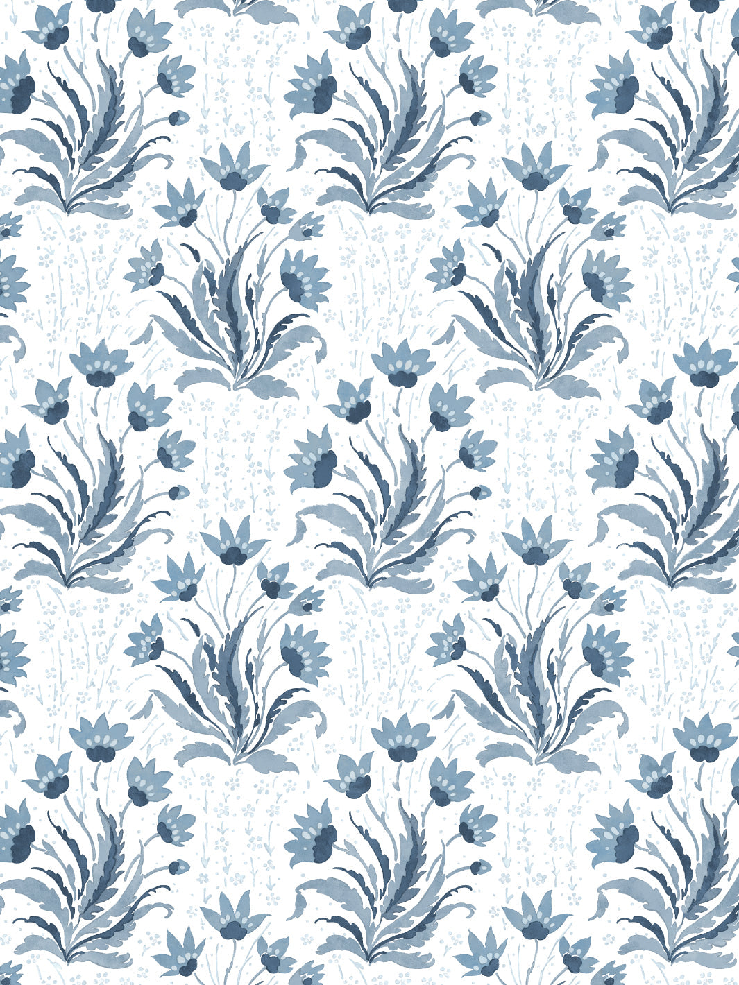 hillhouse floral tonal wallpaper by nathan turner blue