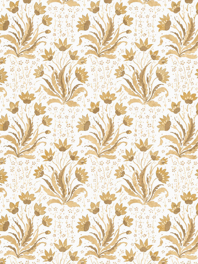 'Hillhouse Floral Tonal' Wallpaper by Nathan Turner - Mustard